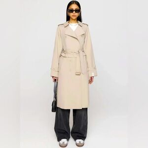 TALA Multiway Belted Trench Coat in Truffle Womens Large Streetwear Fall Staple